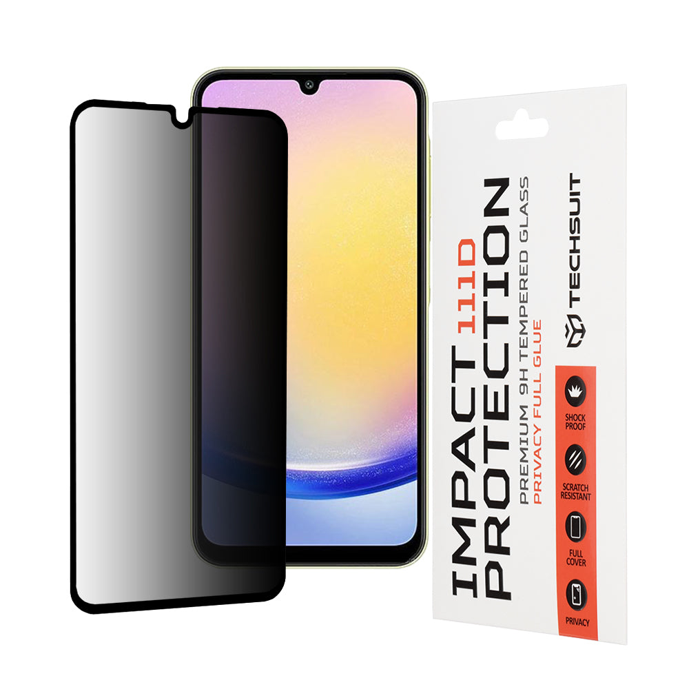 Techsuit - 111D Privacy Full Glue - Samsung Galaxy A25 5G - Black
