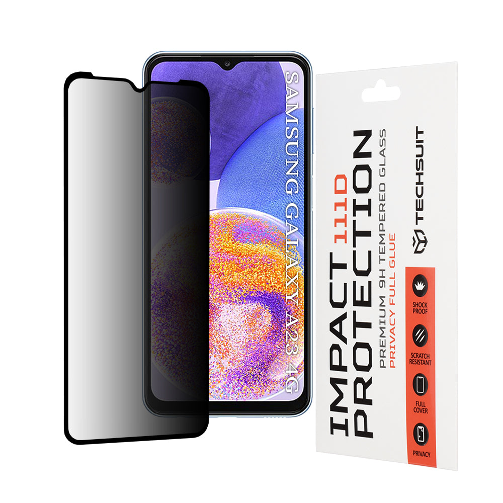 Techsuit - 111D Privacy Full Glue - Samsung Galaxy A23 4G / A23 5G / M23 / F23 / M33 / A13 4G / M13 / F13 - Black