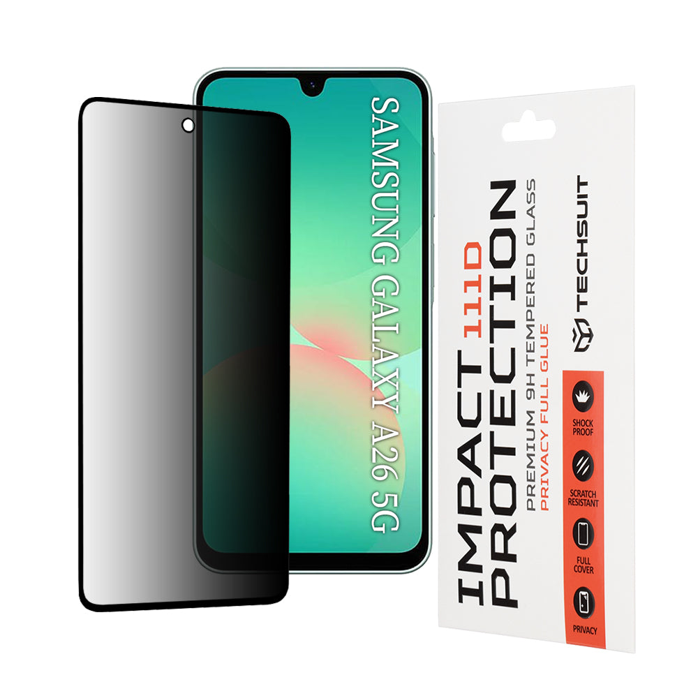 Techsuit - 111D Privacy Full Glue - Samsung Galaxy A26 5G / A27 5G - Black