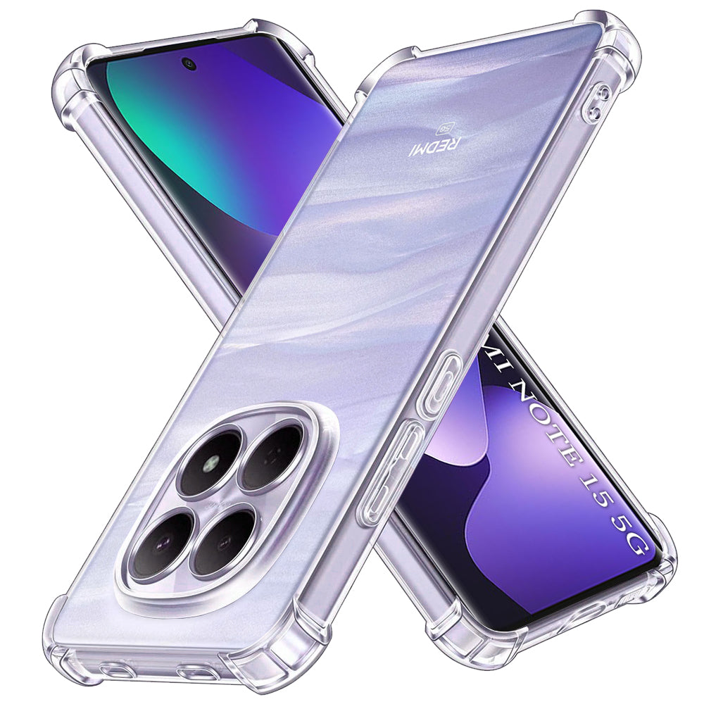 Techsuit - Shockproof Clear Silicone - Xiaomi Redmi Note 15 5G / Note 15 4G / Poco M8 5G - Clear