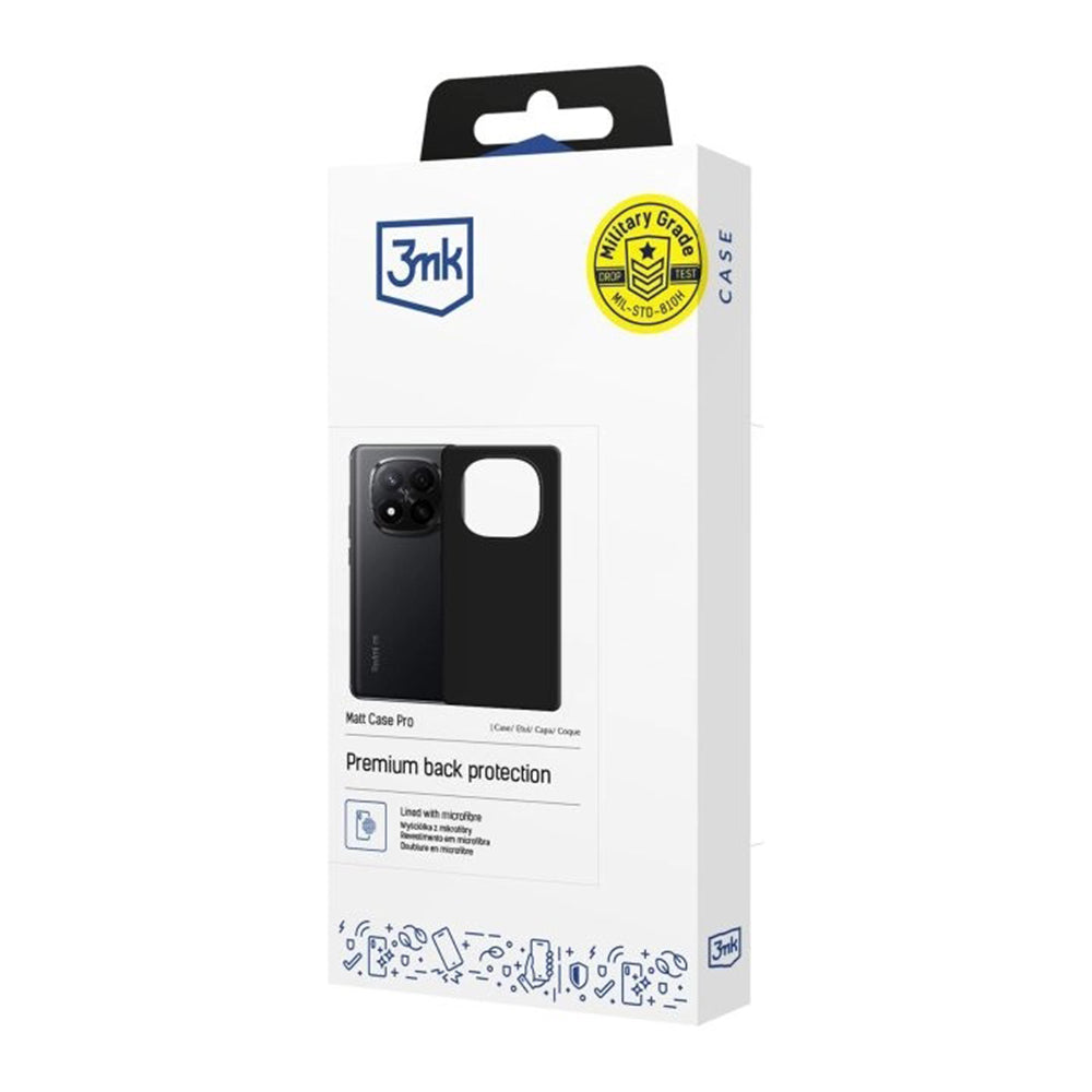 3mk - Matt Case Pro - Xiaomi Redmi Note 15 Pro+ 5G - Black