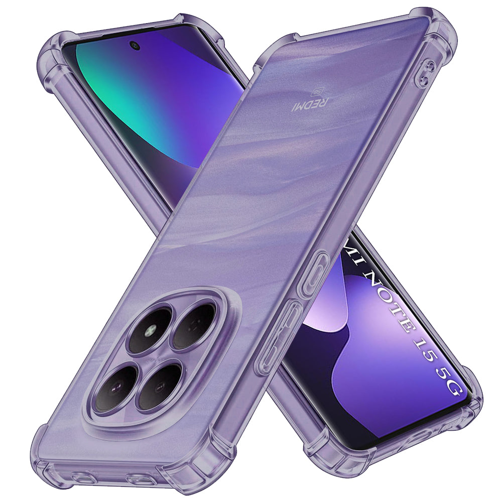 Techsuit - Shockproof Clear Silicone - Xiaomi Redmi Note 15 5G / Note 15 4G / Poco M8 5G - Smoke Black