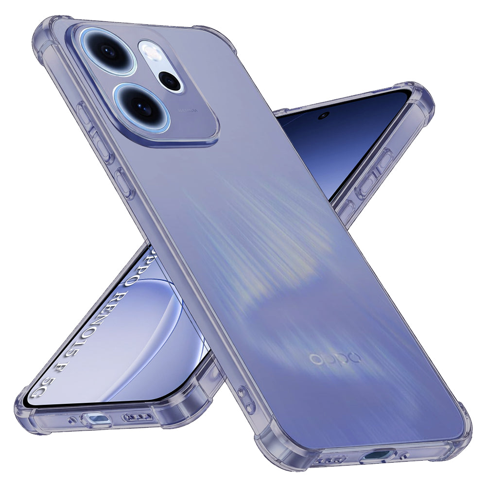 Techsuit - Shockproof Clear Silicone - Oppo Reno15 F / Reno15 FS 5G - Smoke Black