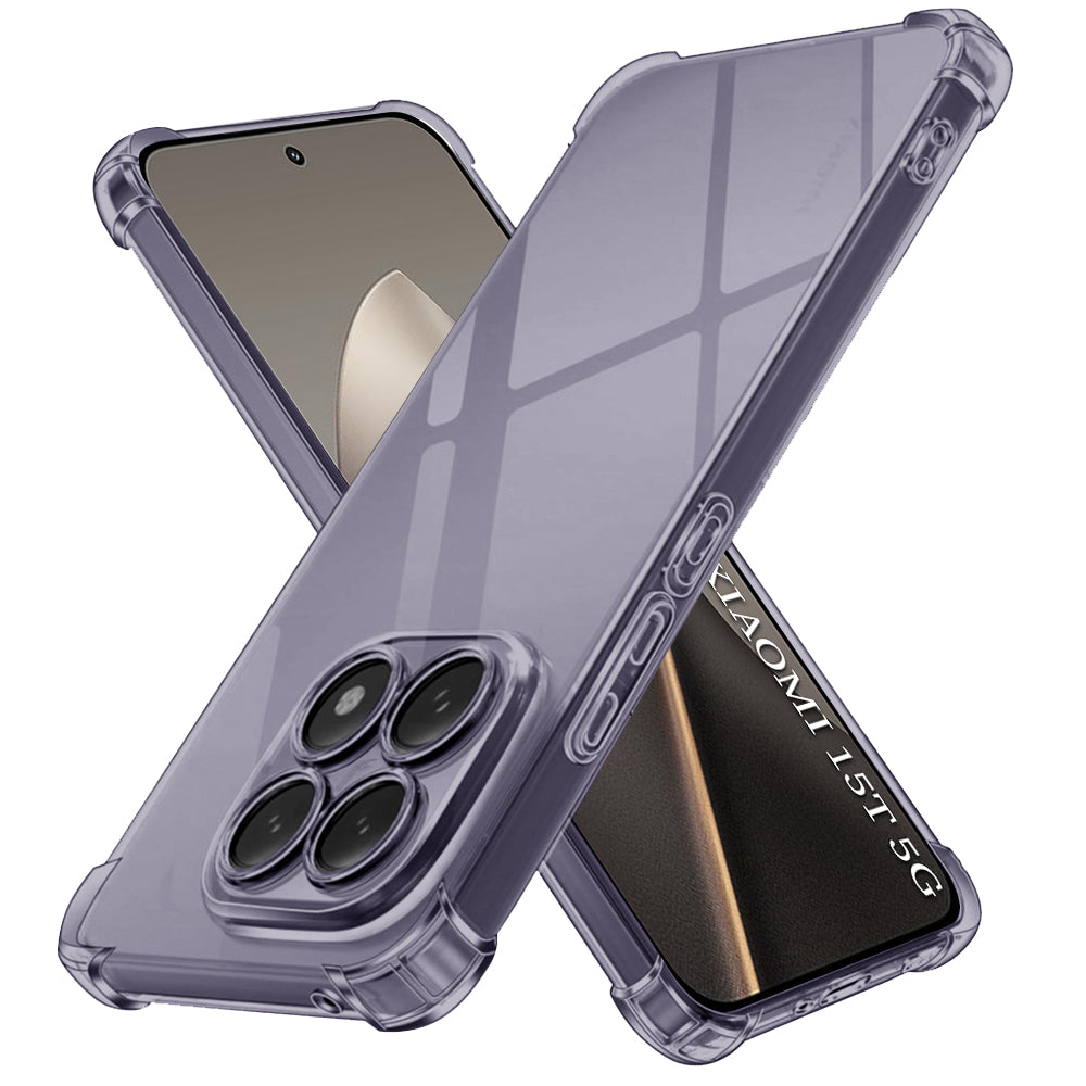 Techsuit - Shockproof Clear Silicone - Xiaomi 15T - Smoke Black