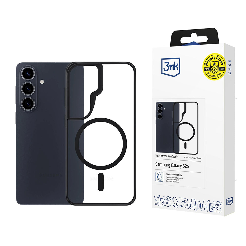 3mk - Satin Armor MagCase - Samsung Galaxy S26 Plus - Transparent