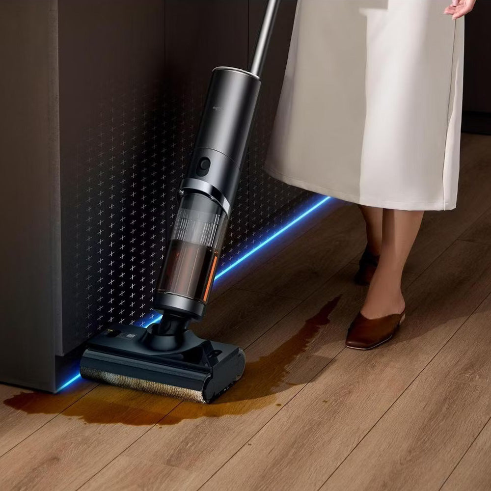 Deerma - Cordless Vacuum Cleaner (VX900W) - Dry & Wet Cleaning, 16000Pa, 4000mAh, 230W, Base with Additional Water Tank 