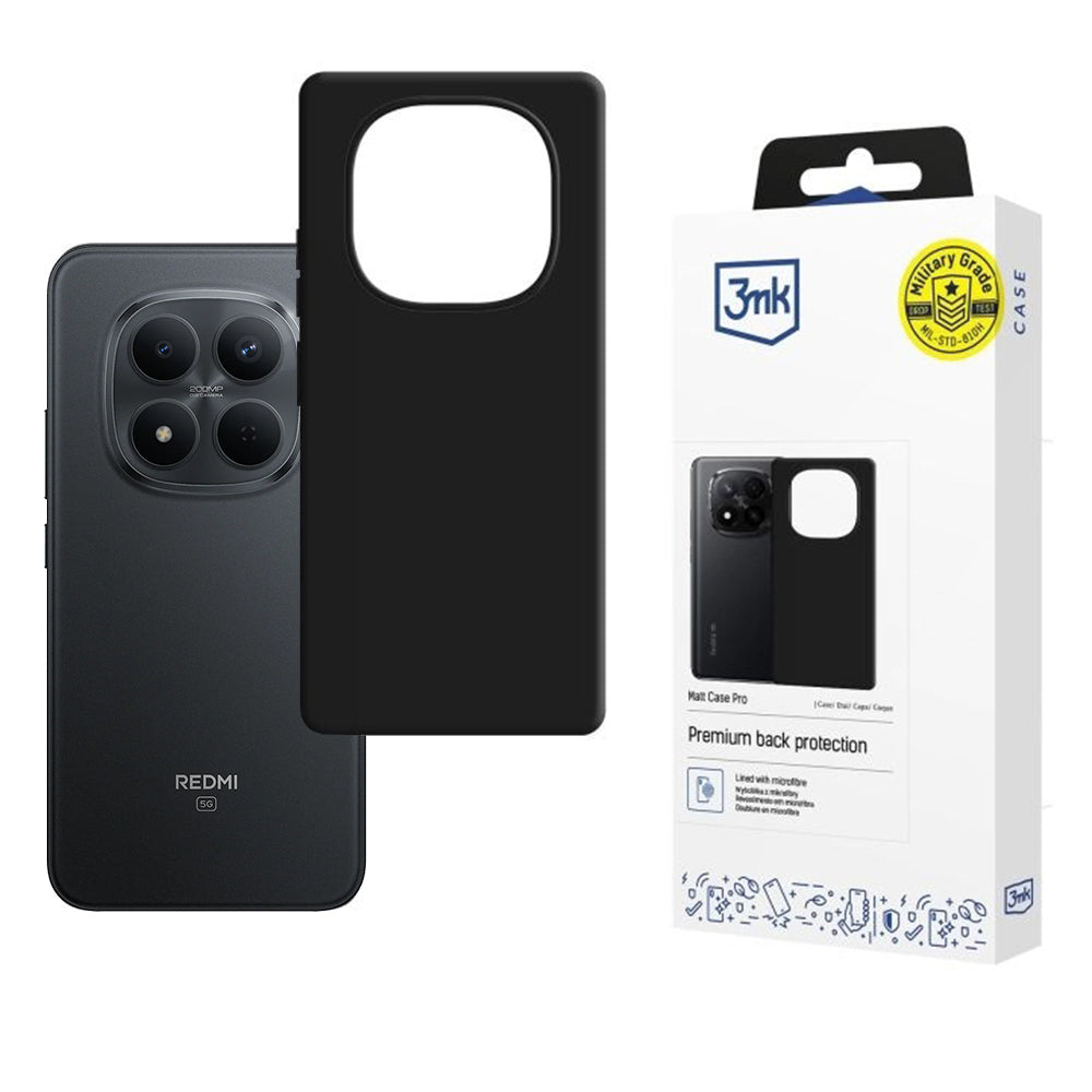 3mk - Matt Case - Xiaomi Redmi Note 15 Pro 5G - Black
