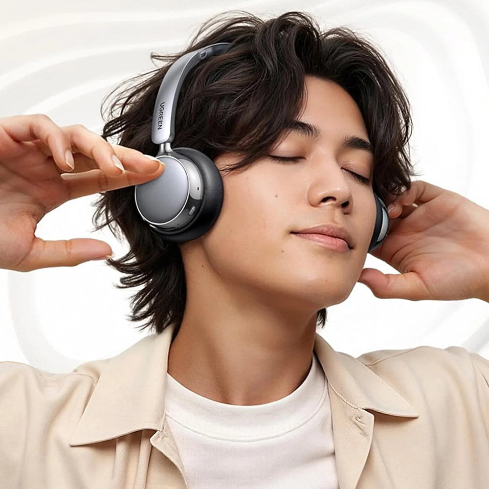 Ugreen - Wireless Headphones HiTune Studio Plus HP207 (75631) - Bluetooth 6.0, TWS, ANC, Low Latency, 500mAh - Beige