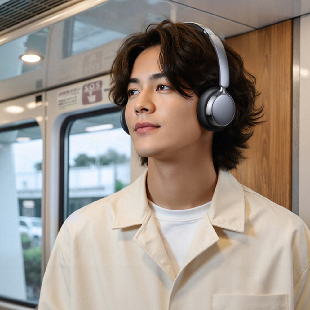 Ugreen - Wireless Headphones HiTune Studio Plus HP207 (75631) - Bluetooth 6.0, TWS, ANC, Low Latency, 500mAh - Beige