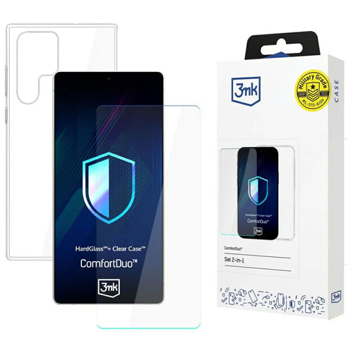 3mk - [Pack] ComfortDuo Glass + Case - Samsung Galaxy S25 Ultra - Clear