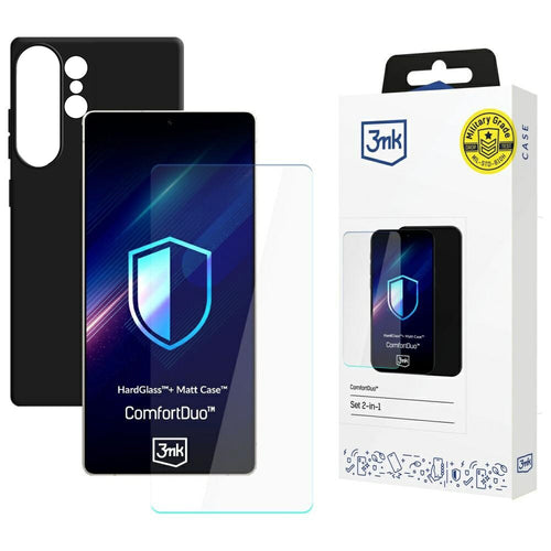3mk - [Pack] ComfortDuo Glass + Matt Case - Samsung Galaxy S26 Ultra - Black