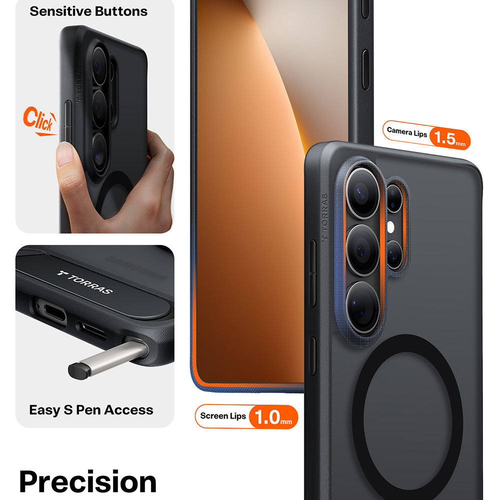 Husa de protectie Torras Pstand compatibil cu Samsung Galaxy S26 Ultra, Transparent