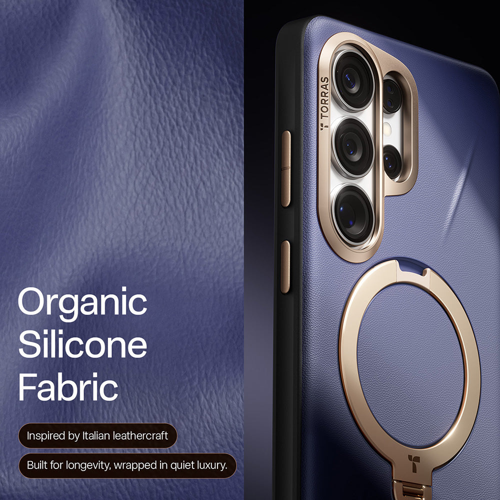 Torras Husa de protectie Torras QPRO Leather Series compatibil cu Samsung Galaxy S26 Ultra, Mov Inchis – imagine 4