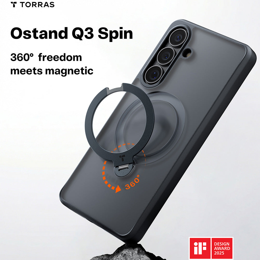 Torras - Ostand Spin Series - Samsung Galaxy S26 Plus - Black