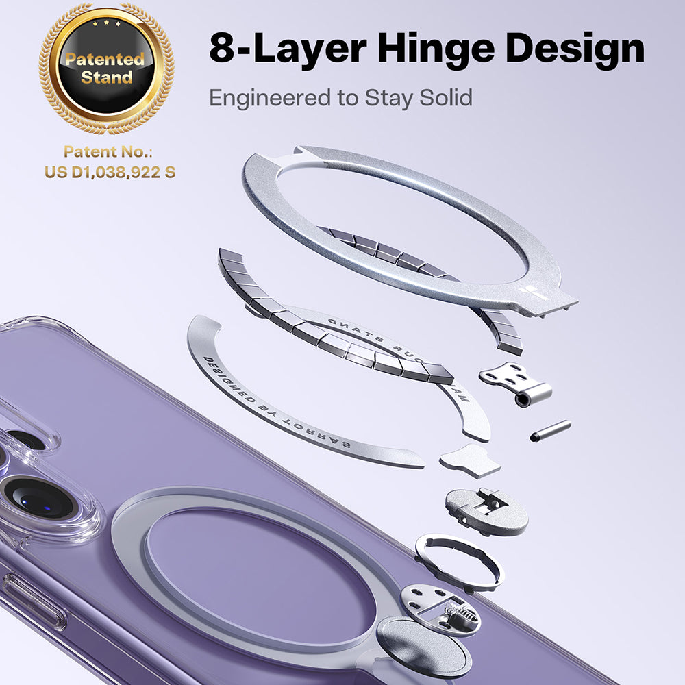 Torras Husa de protectie Torras Ostand Spin Series compatibil cu Samsung Galaxy S26 Ultra, Transparent – imagine 3