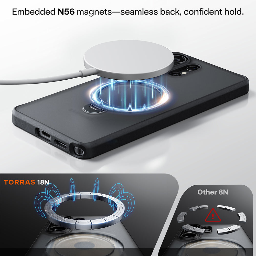 Torras Husa de protectie Torras Ostand Spin Series compatibil cu Samsung Galaxy S26 Ultra, Transparent – imagine 6