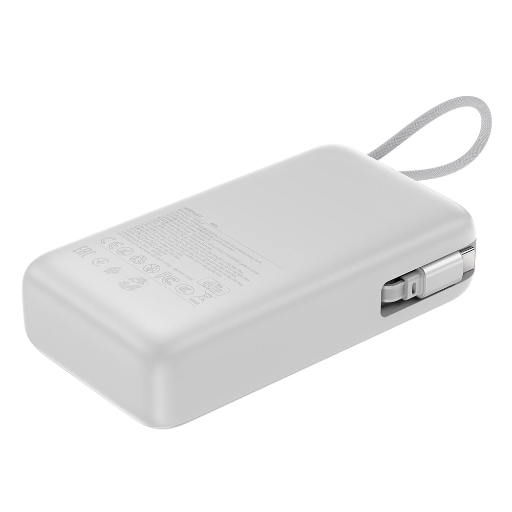 Acefast Baterie externa Acefast (M34), with Telescopic Cable, Type-C, Fast Charge, PD45W, 20000mAh, Argintiu – imagine 3