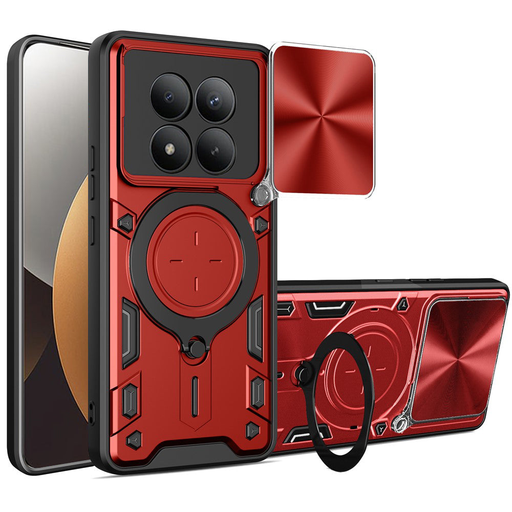 Techsuit - CamGuard Pro - Xiaomi Redmi Note 15 Pro+ 5G / Poco M8 Pro 5G - Red