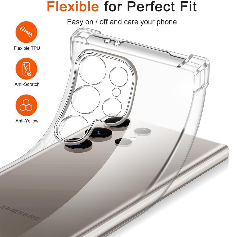 Techsuit - Shockproof Clear Silicone MagSafe - Samsung Galaxy S26 - Clear