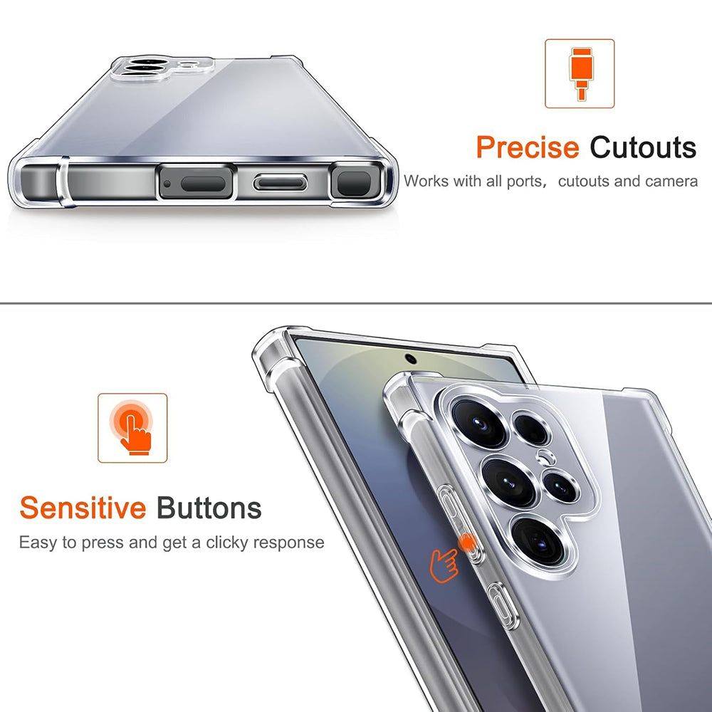 Techsuit - Shockproof Clear Silicone MagSafe - Samsung Galaxy S26 Plus - Clear