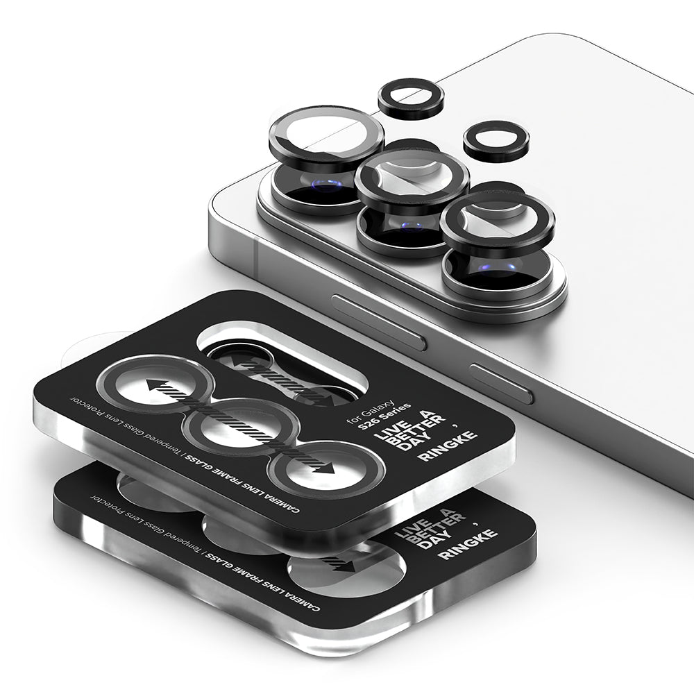 Ringke - Camera Lens Frame Glass (2 pack) - Samsung Galaxy S26 Ultra - Black