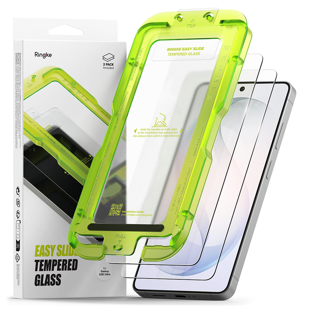 Ringke - Easy Slide Tempered Glass (2 pack) - Samsung Galaxy S26 Ultra - Clear