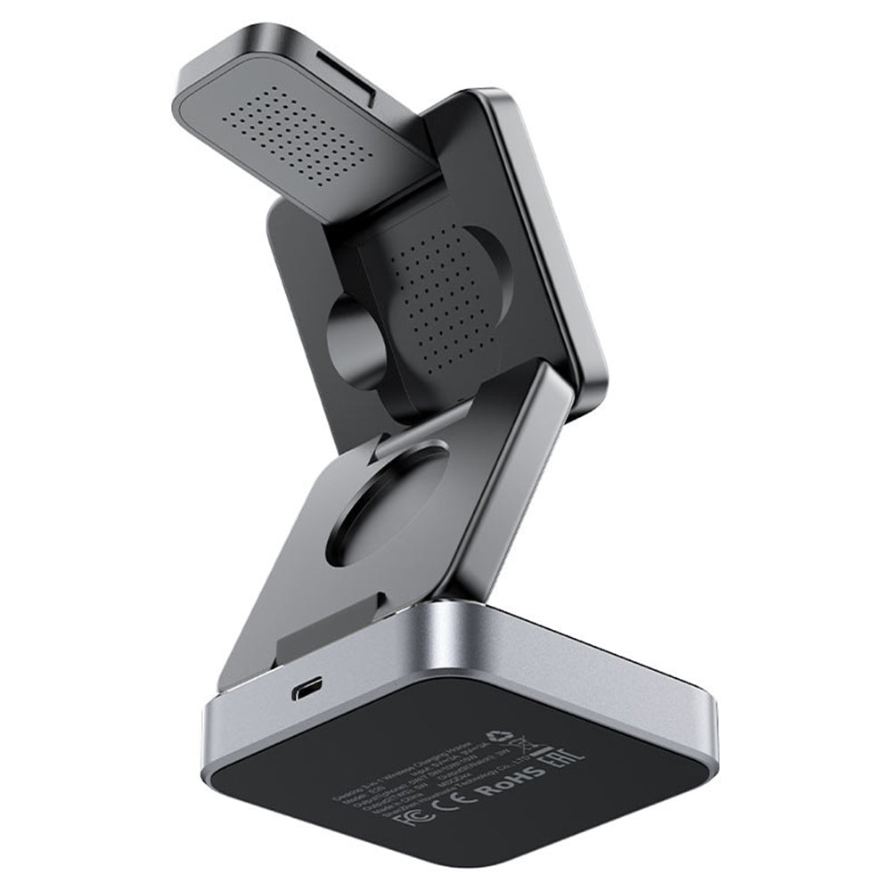 Acefast Incarcator Acefast Charging Station 3in1 (E20), MagSafe for Phone, Earbuds, Apple Watch, 23W, 3A, Foldable, Meta