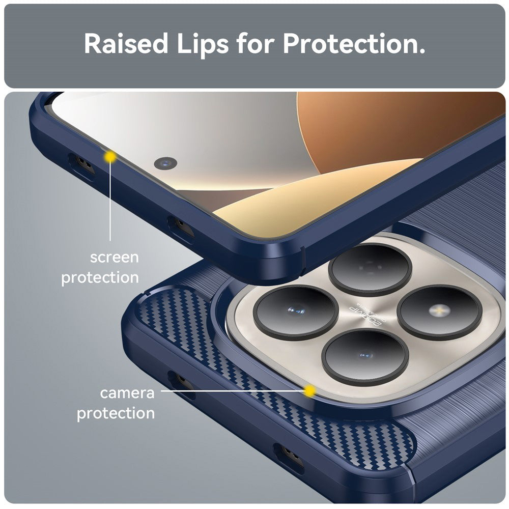 Techsuit - Carbon Silicone - Xiaomi Redmi Note 15 Pro 5G - Blue