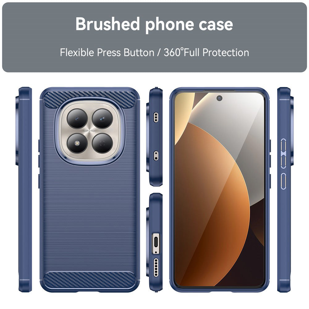 Techsuit - Carbon Silicone - Xiaomi Redmi Note 15 Pro 5G - Blue