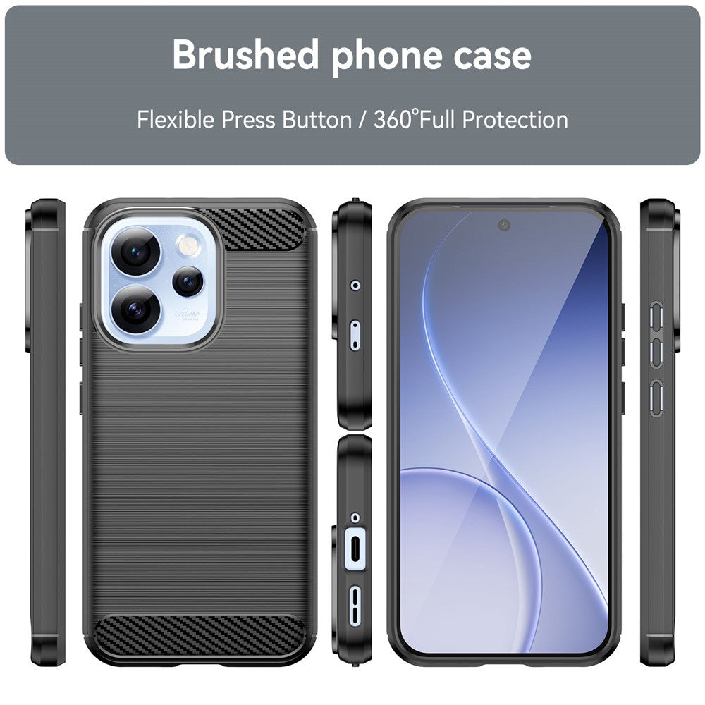 Techsuit - Carbon Silicone - Oppo Reno15 Pro - Black