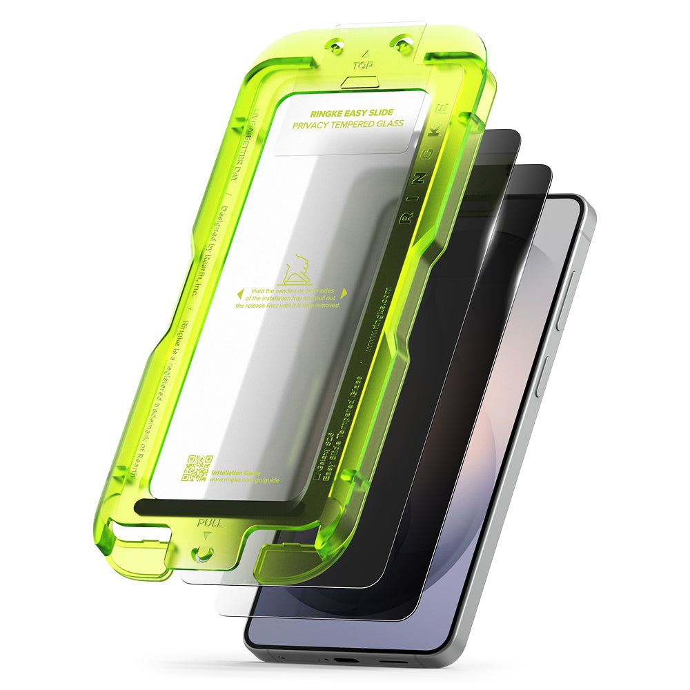 Ringke - Easy Slide Tempered Glass (2 pack) - Samsung Galaxy S26 - Privacy