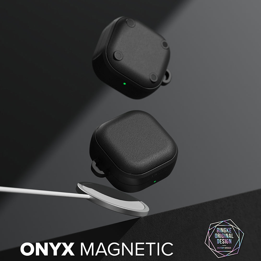 Ringke Casti Ringke Protection Case Onyx Magnetic, for Samsung Galaxy Buds 4 / Buds 4 Pro, Non-Slip Texture, Carabiner H