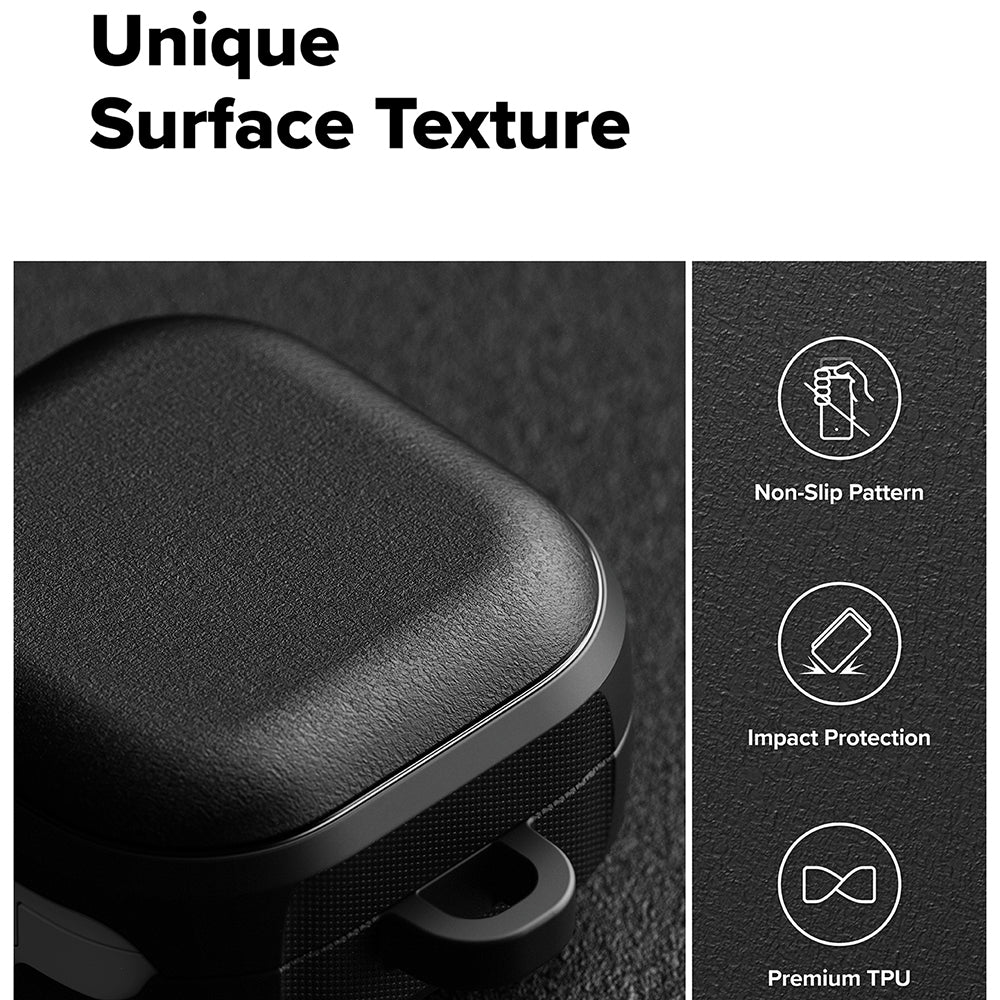 Ringke Casti Ringke Protection Case Onyx Magnetic, for Samsung Galaxy Buds 4 / Buds 4 Pro, Non-Slip Texture, Carabiner H