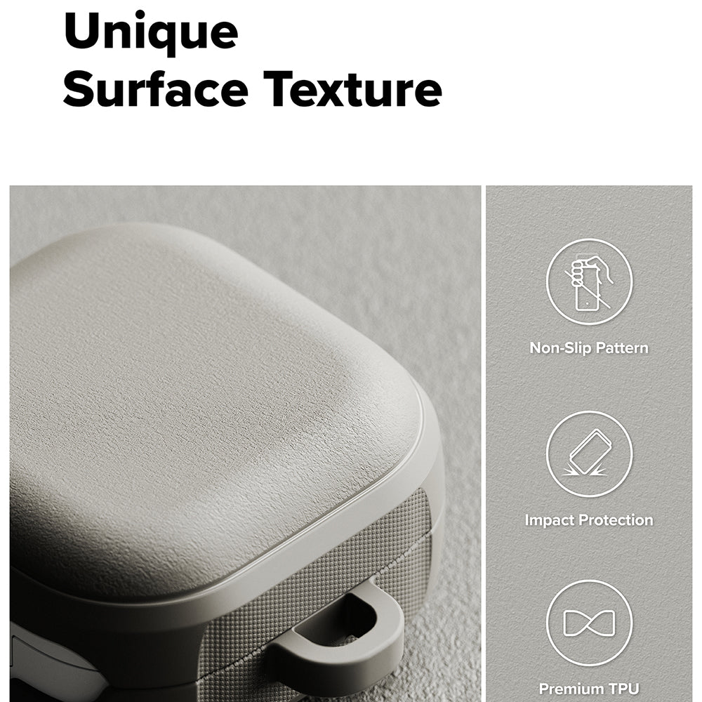 Ringke - Protection Case Onyx Magnetic - for Samsung Galaxy Buds 4 / Buds 4 Pro, Non-Slip Texture, Carabiner Hole - Warm