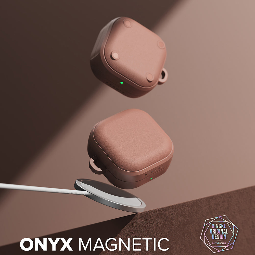 Ringke - Protection Case Onyx Magnetic - for Samsung Galaxy Buds 4 / Buds 4 Pro, Non-Slip Texture, Carabiner Hole - Cons
