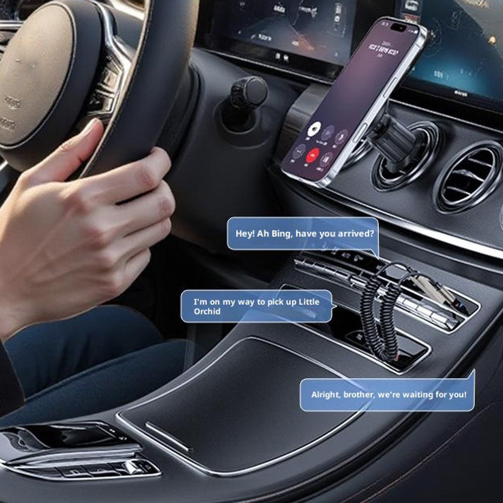 Yesido - Audio Cable (YAU82) - Bluetooth Car Player, USB to Jack 3.5mm, Coil Design, Nylon Braided, 1.4m - Black