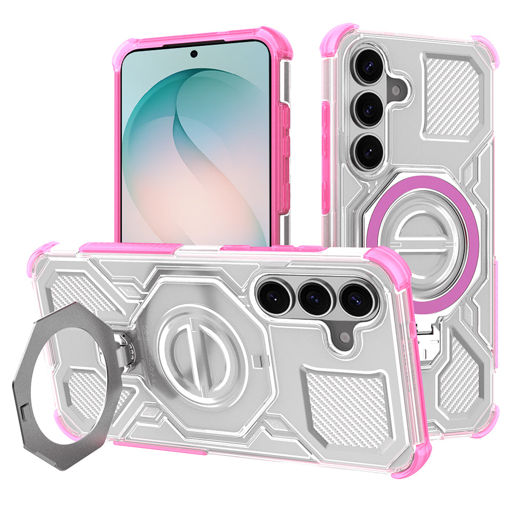 Techsuit - Carbon Shield PRO - Samsung Galaxy S26 Plus - Pink Transparent