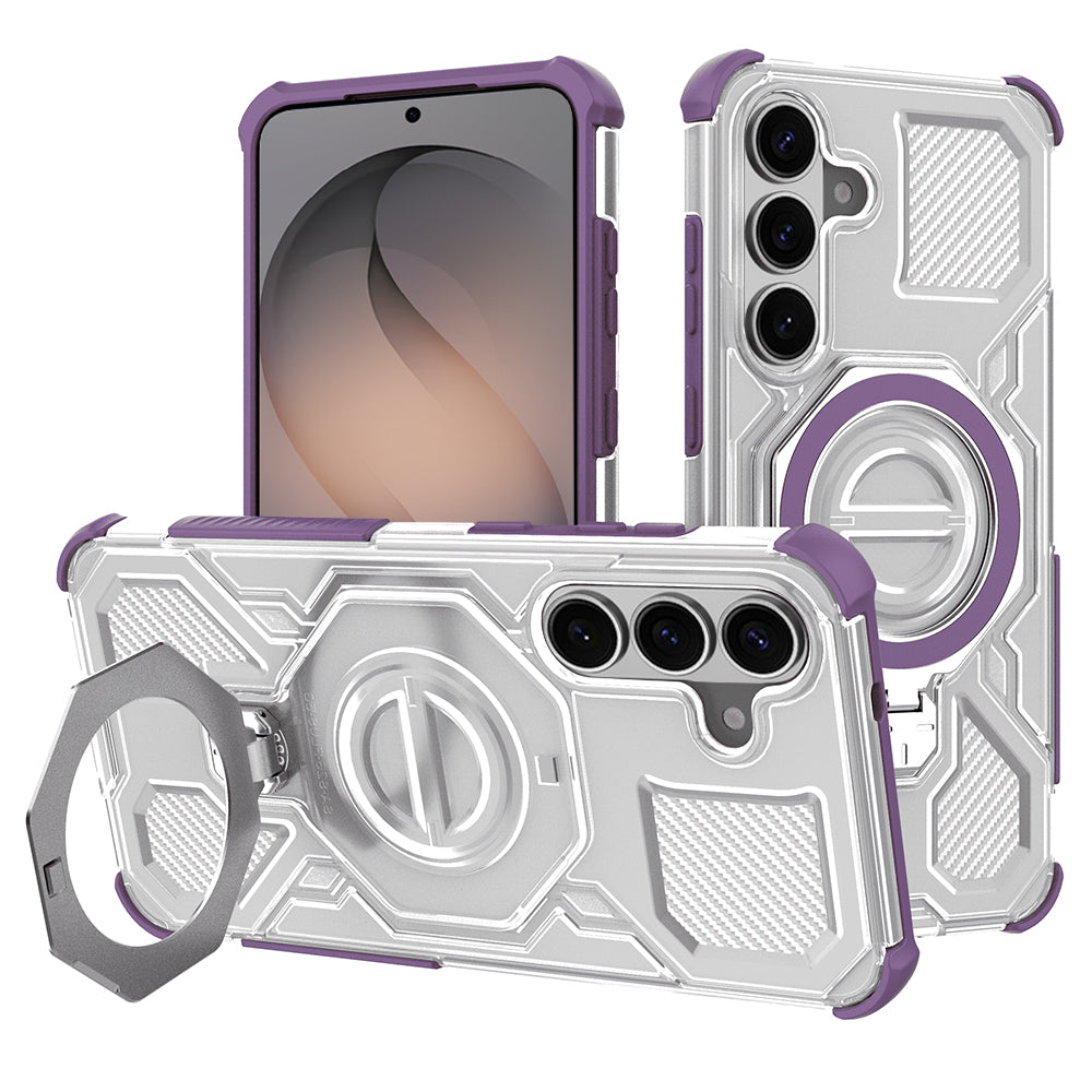 Techsuit - Carbon Shield PRO - Samsung Galaxy S26 - Purple Transparent