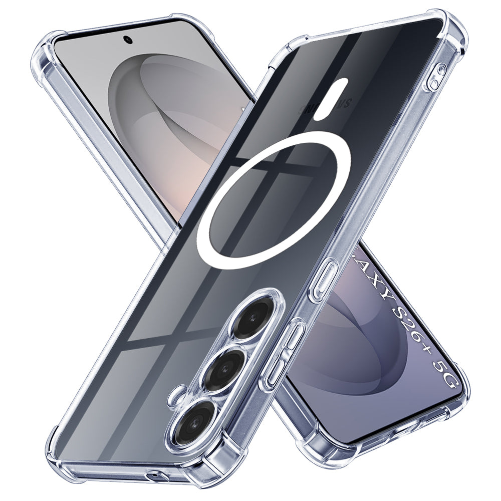 Techsuit - Shockproof Clear Silicone MagSafe - Samsung Galaxy S26 Plus - Clear