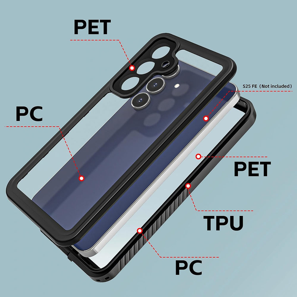 ShellBox Husa de protectie ShellBox Waterproof IP68 compatibil cu Samsung Galaxy S25 FE, Negru – imagine 5