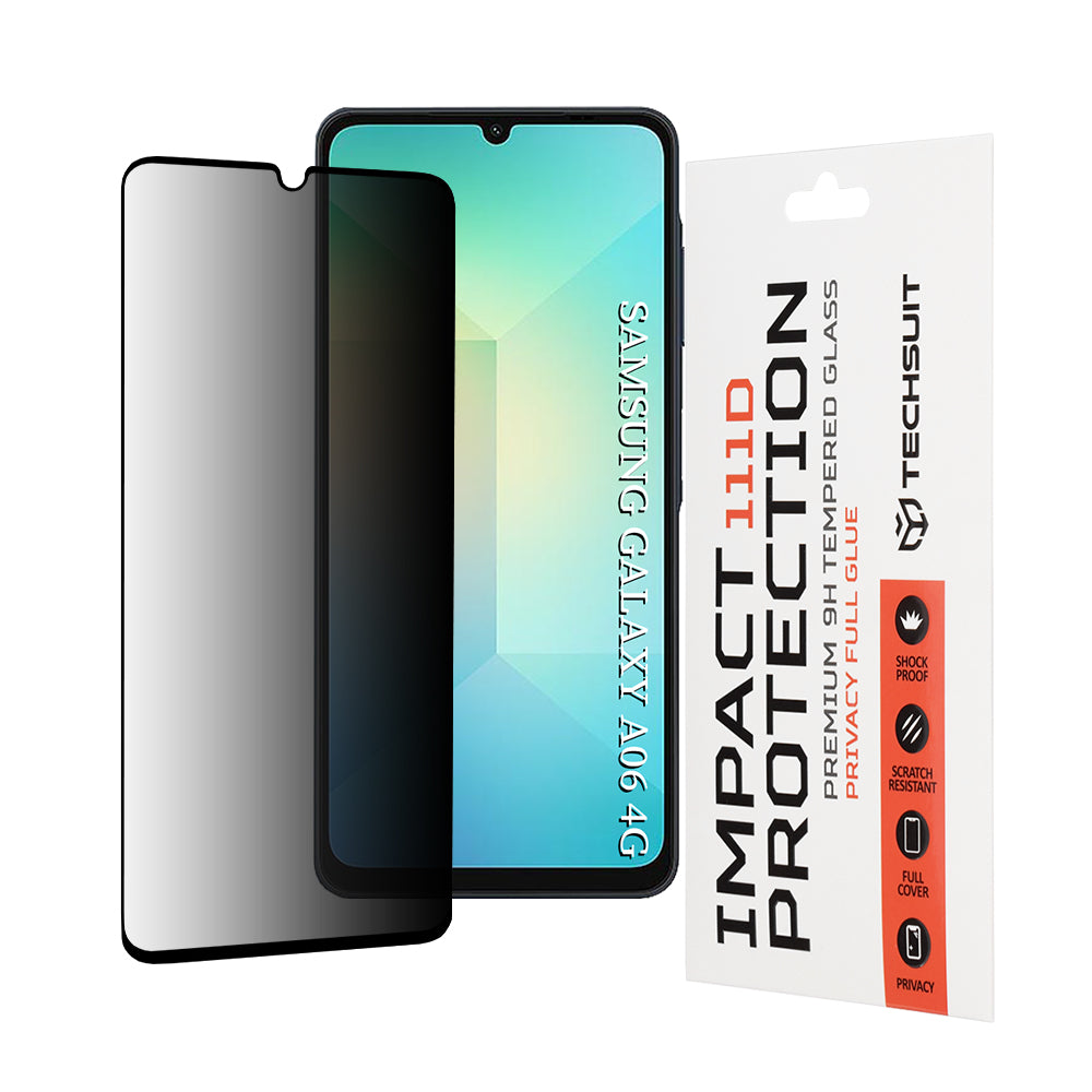 Techsuit - 111D Privacy Full Glue - Samsung Galaxy A06 4G / A06 5G / A07 4G / A07 5G - Black