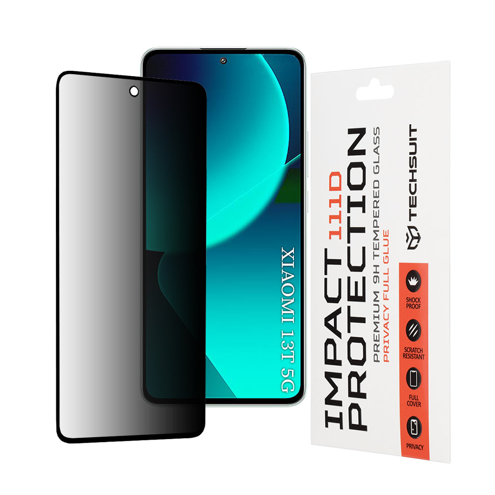 Techsuit - 111D Privacy Full Glue - Xiaomi 13T / 13T Pro - Black