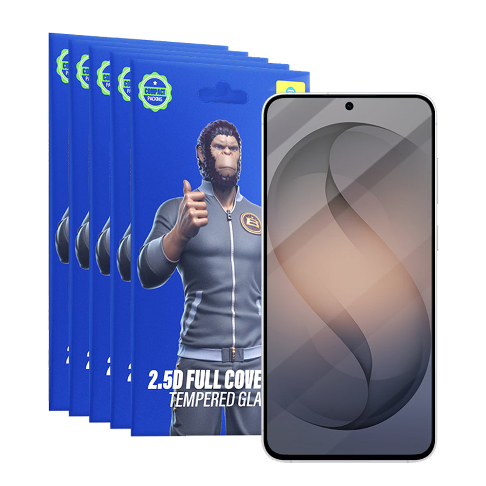 Blueo - 2.5D Silk Full Cover HD Glass (5 pack) - Samsung Galaxy S26 - Black