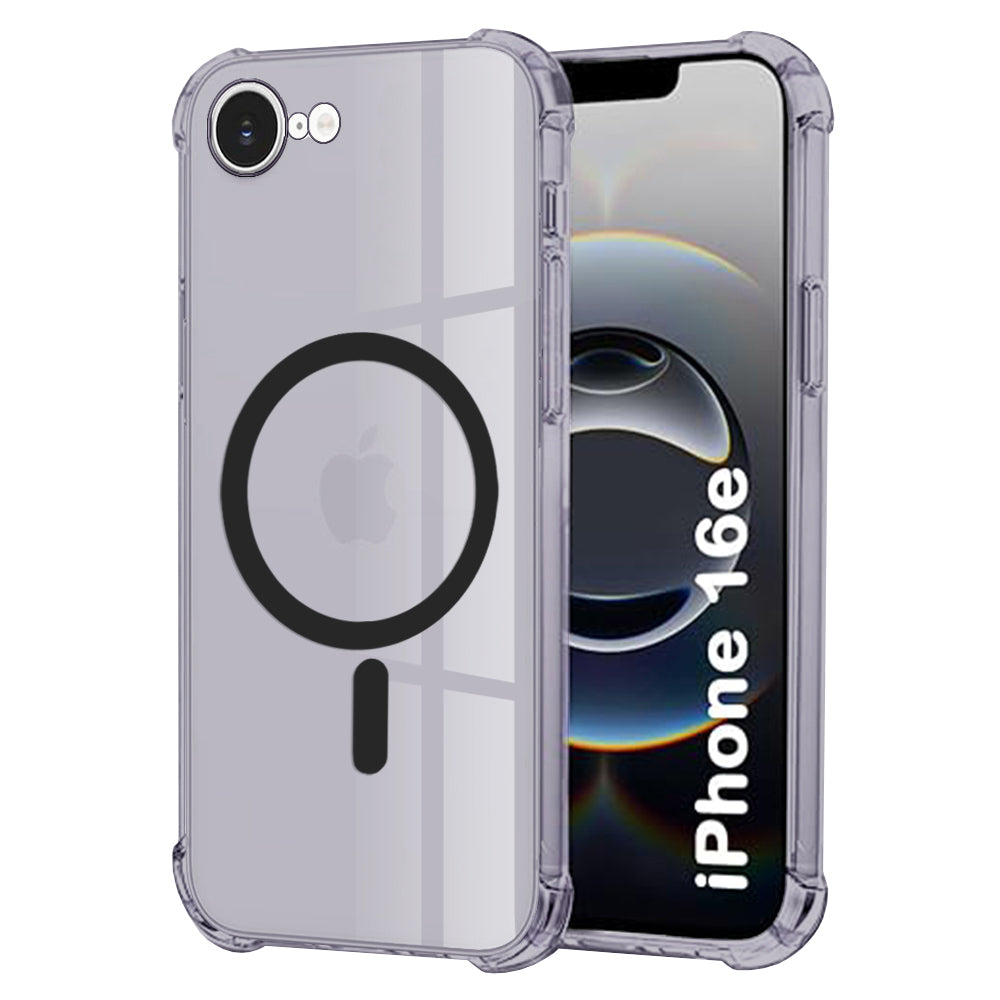 TechSuit Husa de protectie Techsuit Shockproof Clear Silicone MagSafe compatibil cu iPhone 16e / iPhone 17e, Negru Fumur