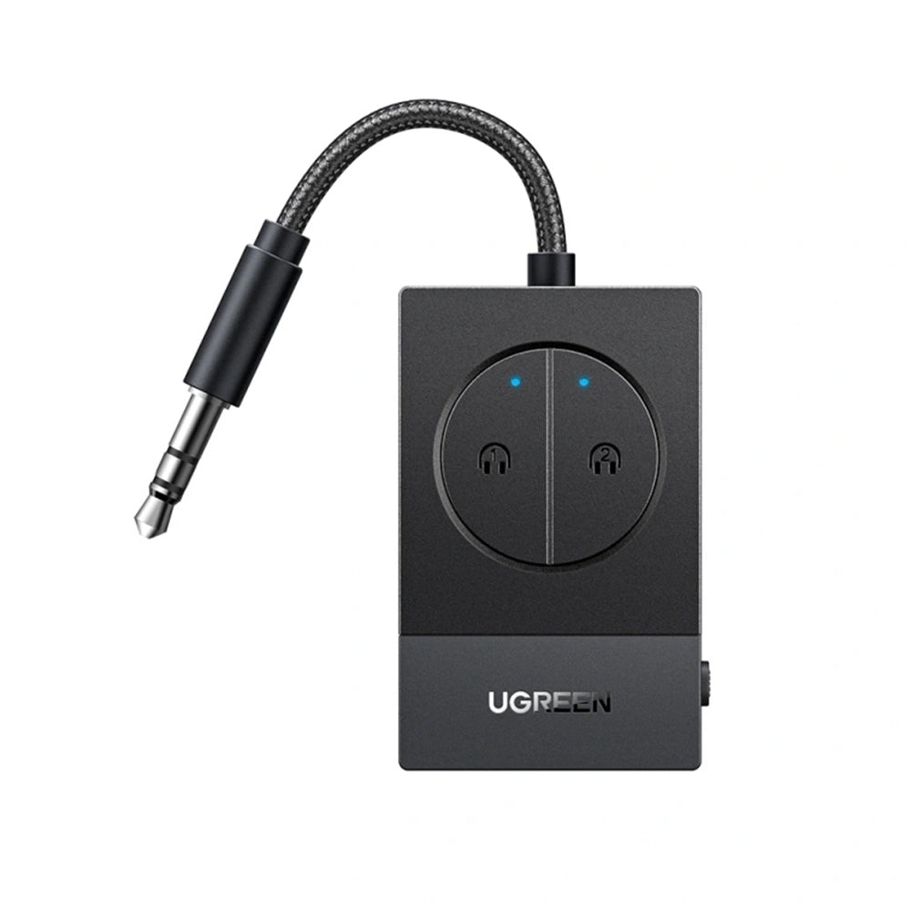 Ugreen - Transmitter Audio Adapter BT305 (65706) - Type-C, Jack 3.5mm, Bluetooth 5.4, Dual Pairing, LED Lights - Black