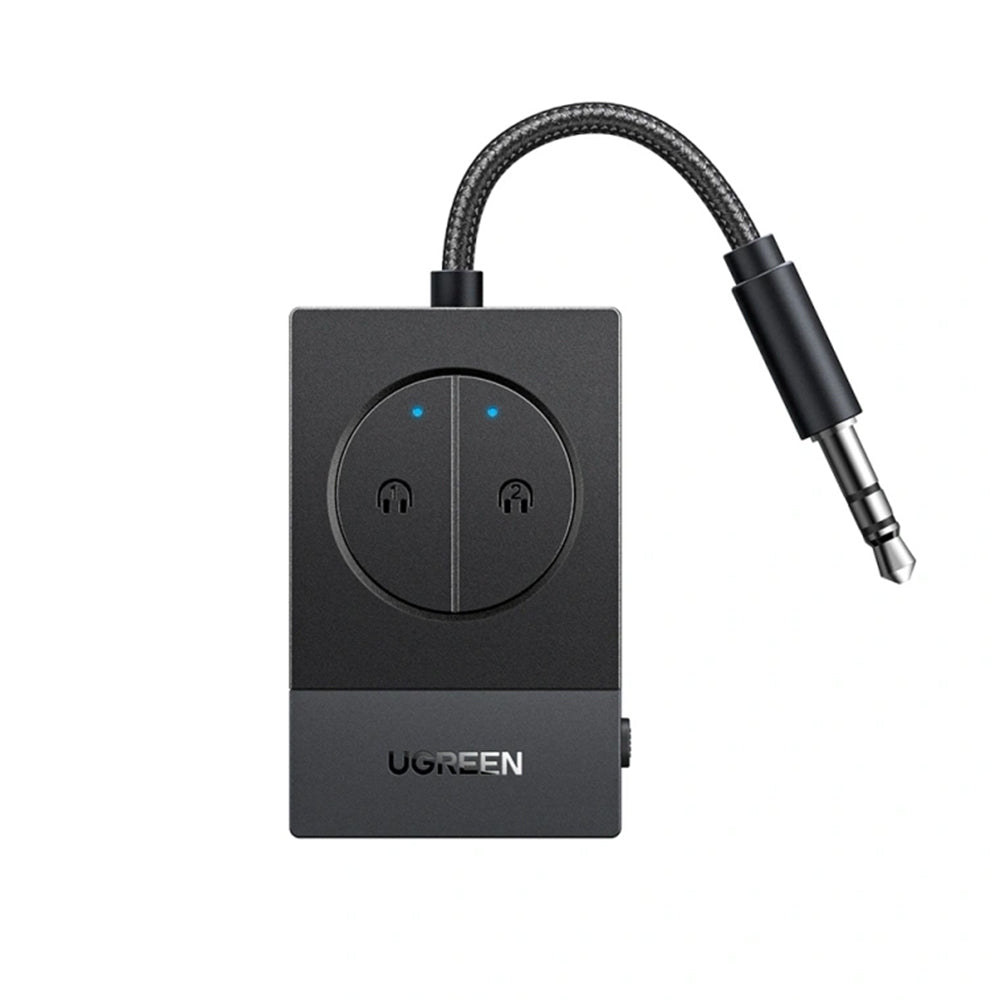 Ugreen - Transmitter Audio Adapter BT305 (65706) - Type-C, Jack 3.5mm, Bluetooth 5.4, Dual Pairing, LED Lights - Black