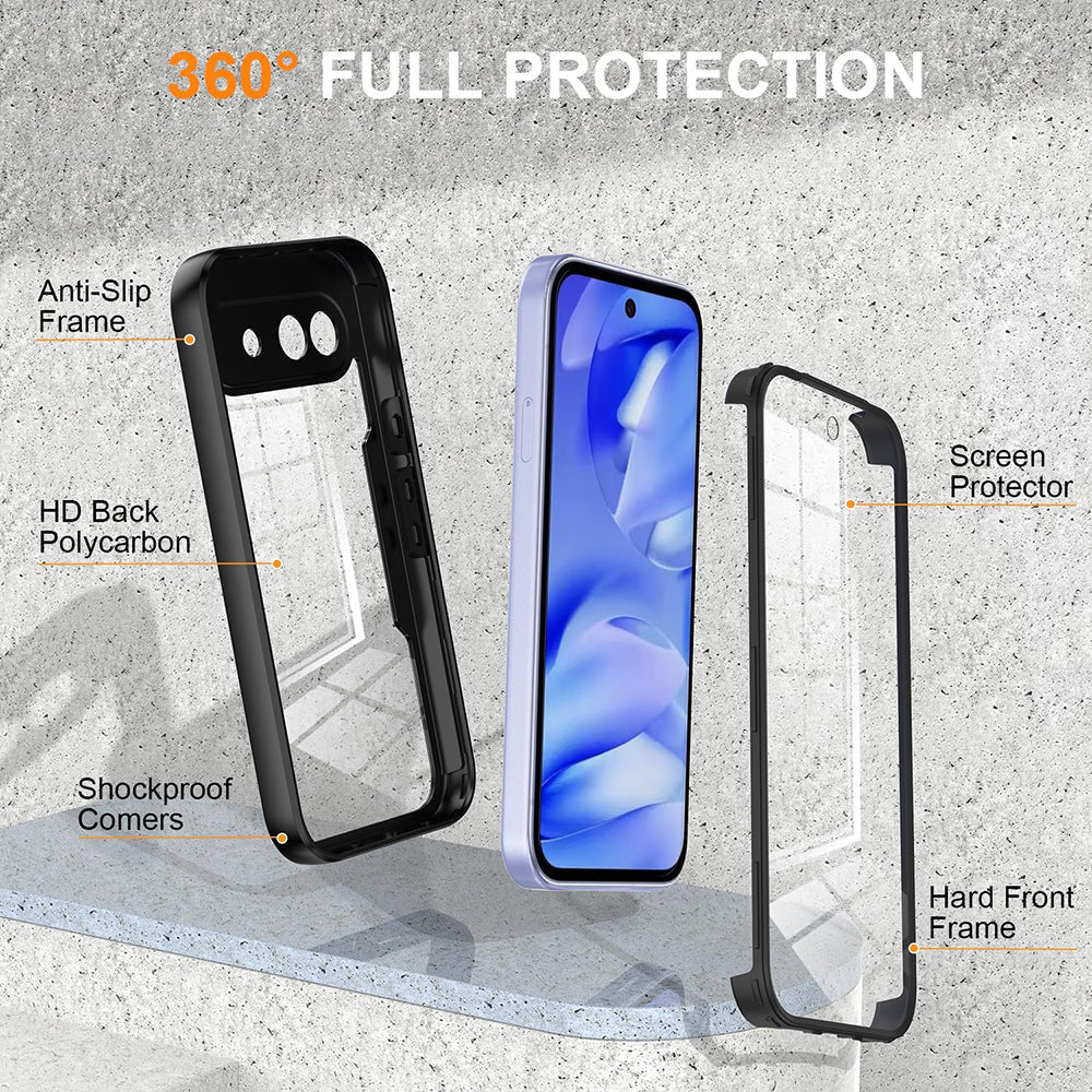 Techsuit - ColorVerse 360 Series + Screen Protector - Google Pixel 10a - Black