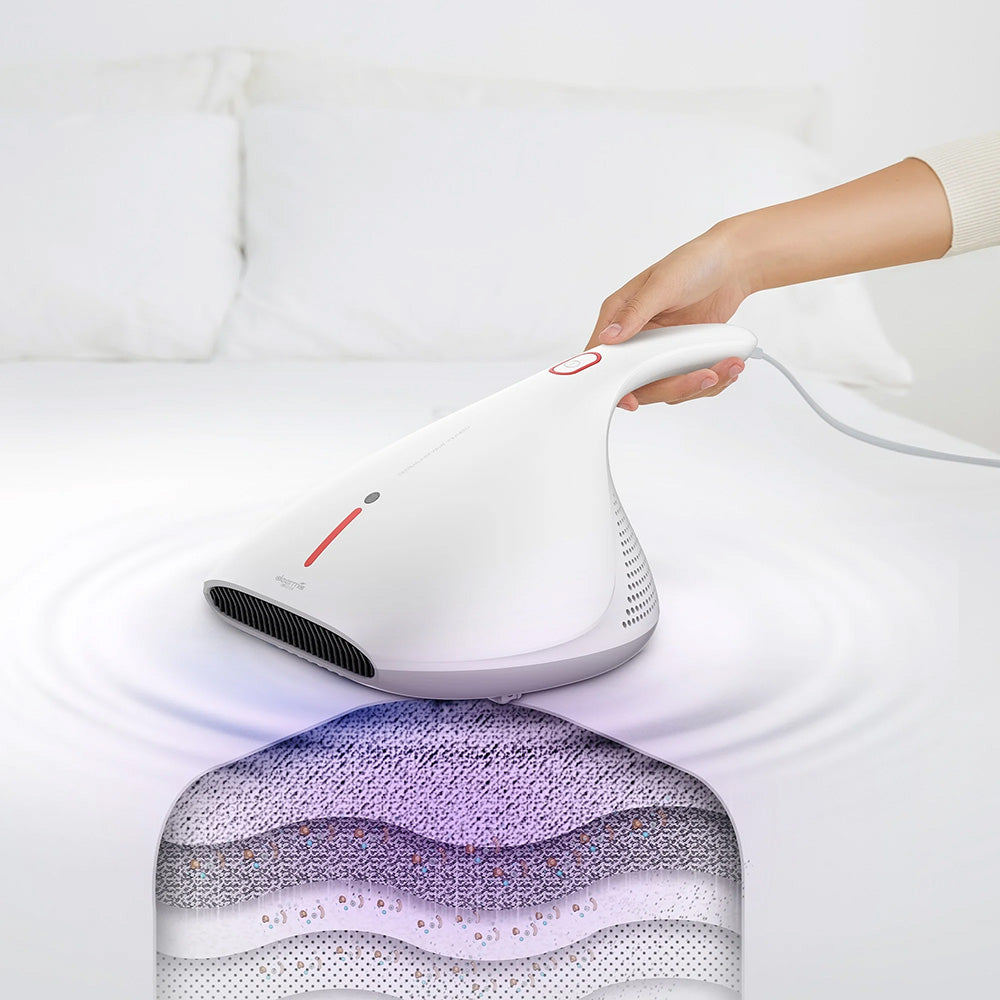 Deerma - Handheld Vacuum Cleaner (CM800) - with Heat, UV-C Light, 13000Pa, HEPA, 450W, 0.5l, 4.5m Cord Length - White