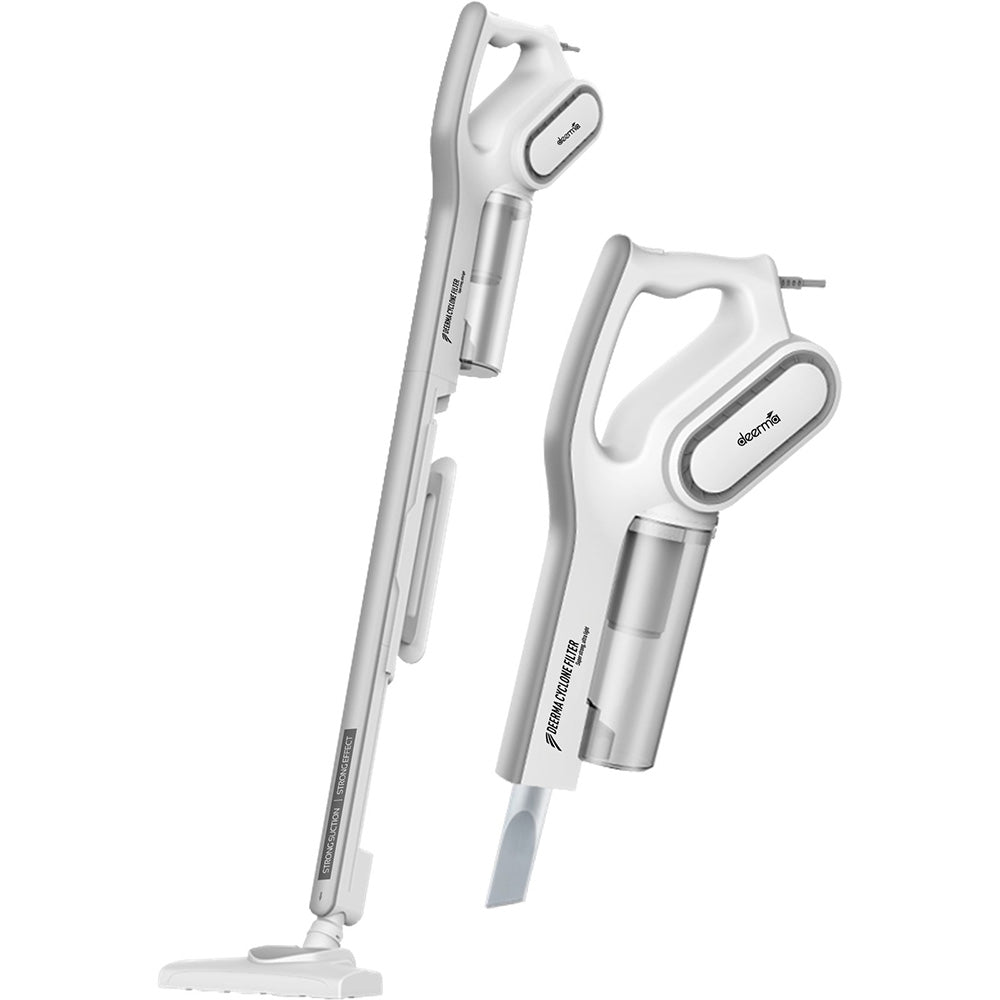Deerma - Corded Vacuum Cleaner (DX700) - 600W, 0.6l, Dual Mode, with Round Brush, Long Crevice Nozzle, 5m Cord - White