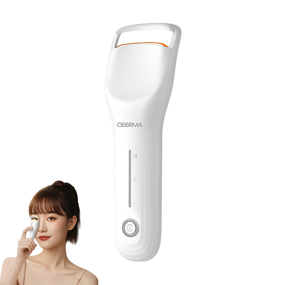 Deerma - Eyelash Curler (JM01) - Bionic, Smart 3-Level Heat Control, 400mAh, 2W, Safe Color-Changing Silicone - White